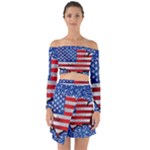 usa-map-and-flag-on-cement-wall-texture-background-design-1591646654pet Off Shoulder Top with Skirt Set