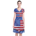 usa-map-and-flag-on-cement-wall-texture-background-design-1591646654pet Short Sleeve Front Wrap Dress
