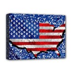 Usa-map-and-flag-on-cement-wall-texture-background-design-1591646654pet Deluxe Canvas 16  x 12  (Stretched) 