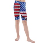 Usa-map-and-flag-on-cement-wall-texture-background-design-1591646654pet Kids  Mid Length Swim Shorts