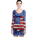 Usa-map-and-flag-on-cement-wall-texture-background-design-1591646654pet Long Sleeve Bodycon Dress