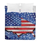 Usa-map-and-flag-on-cement-wall-texture-background-design-1591646654pet Duvet Cover Double Side (Full/ Double Size)