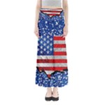 Usa-map-and-flag-on-cement-wall-texture-background-design-1591646654pet Full Length Maxi Skirt