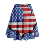 Usa-map-and-flag-on-cement-wall-texture-background-design-1591646654pet High Waist Skirt