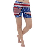 Usa-map-and-flag-on-cement-wall-texture-background-design-1591646654pet Lightweight Velour Yoga Shorts