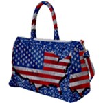 Usa-map-and-flag-on-cement-wall-texture-background-design-1591646654pet Duffel Travel Bag