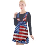 Usa-map-and-flag-on-cement-wall-texture-background-design-1591646654pet Plunge Pinafore Velour Dress