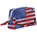 Usa-map-and-flag-on-cement-wall-texture-background-design-1591646654pet Wristlet Pouch Bag (Large)