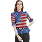 Usa-map-and-flag-on-cement-wall-texture-background-design-1591646654pet Frill Neck Blouse