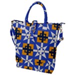 Shapes on a blue background                                                        Buckle Top Tote Bag