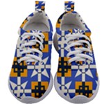 Shapes on a blue background                                                        Kids Athletic Shoes