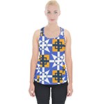 Shapes on a blue background                                                         Piece Up Tank Top