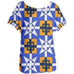 Shapes on a blue background                                                         Women s Oversized Tee