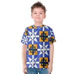 Shapes on a blue background                                                           Kid s Cotton Tee
