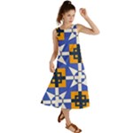Shapes on a blue background                                                              Summer Maxi Dress