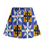 Shapes on a blue background                                                             Mini Flare Skirt