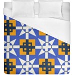 Shapes on a blue background                                                            Duvet Cover (King Size)
