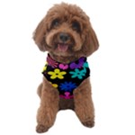 Colorful flowers on a black background pattern                                                       Dog Sweater
