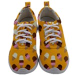 Ice cream on an orange background pattern                                                         Mens Athletic Shoes