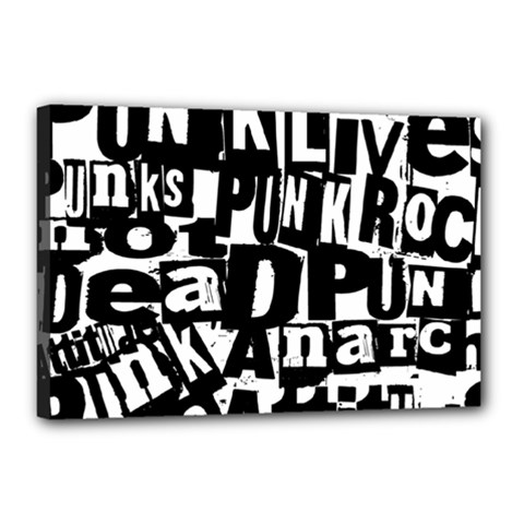Punk Lives Canvas 18  x 12  (Stretched) from UrbanLoad.com