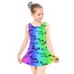 Rainbow Skull Collection Kids  Skater Dress Swimsuit
