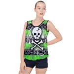 Deathrock Skull Bubble Hem Chiffon Tank Top