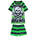 Deathrock Skull Kids  Swim Tee and Shorts Set