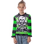 Deathrock Skull Kids  Frill Detail Tee