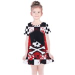 Emo Skull Kids  Simple Cotton Dress