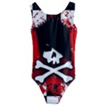 Emo Skull Kids  Cut-Out Back One Piece Swimsuit