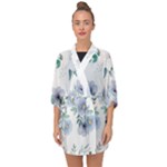 Floral pattern Half Sleeve Chiffon Kimono
