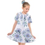 Floral pattern Kids  Short Sleeve Shirt Dress