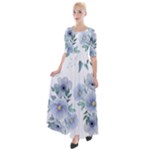 Floral pattern Half Sleeves Maxi Dress