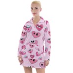 Emoji Heart Women s Long Sleeve Casual Dress