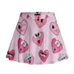 Emoji Heart Mini Flare Skirt