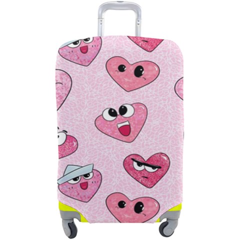 Emoji Heart Luggage Cover (Large) from UrbanLoad.com