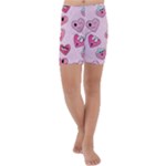 Emoji Heart Kids  Lightweight Velour Capri Yoga Leggings