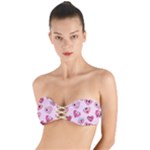 Emoji Heart Twist Bandeau Bikini Top