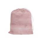 Pink Wood Drawstring Pouch (Large)
