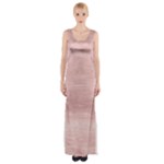 Pink Wood Thigh Split Maxi Dress