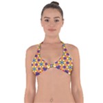 Wavey shapes pattern                                                             Halter Neck Bikini Top