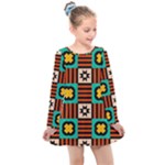 Shapes in shapes                                                              Kids  Long Sleeve Dress