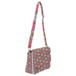 Hexagons and stars pattern                                                            Shoulder Bag with Back Zipper