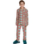 Hexagons and stars pattern                                                      Kids  Long Sleeve Velvet Pajamas Set
