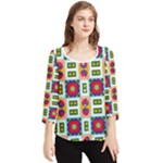 Shapes in shapes 2                                                                 Chiffon Quarter Sleeve Blouse