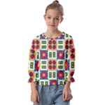 Shapes in shapes 2                                                               Kids  Cuff Sleeve Top