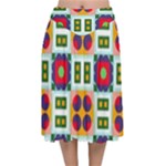 Shapes in shapes 2                                                              Velvet Flared Midi Skirt