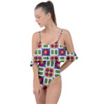 Shapes in shapes 2                                                                 Drape Piece Swimsuit