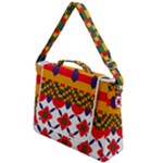 Red flowers and colorful squares                                                             Box Up Messenger Bag