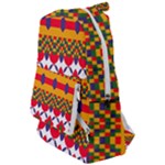 Red flowers and colorful squares                                                            Travelers  Backpack